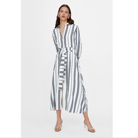 zara long striped tunic